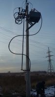 Лот: 6393947. Фото: 5. Установка опор (эл-столбов...