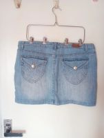 Лот: 19583804. Фото: 2. Юбка джинсовая мини голубая. Женская одежда