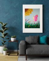 Лот: 19929739. Фото: 2. Картина текстурная Золотой подсолнух. Изобразительное искусство