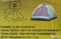 Лот: 9865861. Фото: 2. Палатка туристическая! Новая... Туризм