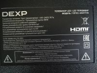 Лот: 25364293. Фото: 3. MAIN TP.MT9632.PB721 TV DEXP 43UCY1... Бытовая техника