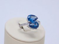 Лот: 14751373. Фото: 2. СЕРЕБРЯНОЕ КОЛЬЦО С ТОПАЗОМ И... Ювелирные изделия, бижутерия, часы