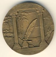 Лот: 15961327. Фото: 2. СССР Медаль 1974 Петрарка 600... Значки, медали, жетоны