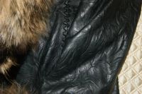 Лот: 2208788. Фото: 3. Куртка кожаная (р.42-44) женская. Одежда, обувь, галантерея