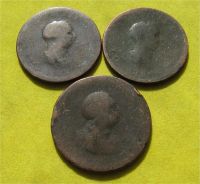 Лот: 11355567. Фото: 2. 3 шт. старые измотанные временем... Монеты