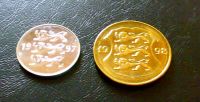Лот: 102722. Фото: 2. Эстония 2 монеты 1997- 98 гг... Монеты