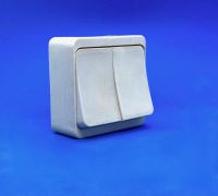 Лот: 19572096. Фото: 2. 🔌 Выключатель о/у 2-клавишный... Электрооборудование