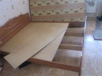Лот: 2841274. Фото: 3. спальный комплект кровать тумба... Мебель