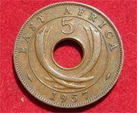 Лот: 11693181. Фото: 2. Британская Восточная Африка, 5... Монеты