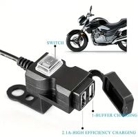 Лот: 21041183. Фото: 3. Двойная USB зарядка для мотоцикла... Авто, мото, водный транспорт