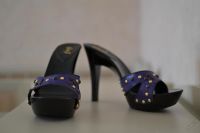 Лот: 5703646. Фото: 2. Сабо женские летние кожаные фиолетовые... Женская обувь