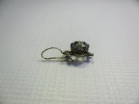 Лот: 12659140. Фото: 4. Серьга серебряная 875 проба (СССР...
