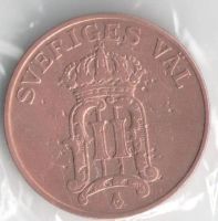 Лот: 13056799. Фото: 2. Швеция 2 оре 1906 год (с3-1) небольшой... Монеты