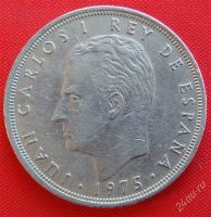 Лот: 1589192. Фото: 2. (№756/LF) 25 песет 1975 (1977... Монеты