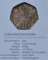 Лот: 17794277. Фото: 6. Великобритания, BUNC 50 пенсов...