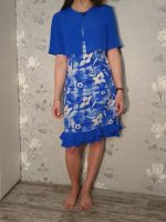Лот: 5581079. Фото: 3. Синее платье-белые цветы+Балеро... Одежда, обувь, галантерея