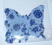 Лот: 6123739. Фото: 2. Наклейка 3D Бабочка - сине-голубая. Предметы интерьера