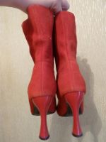 Лот: 3194781. Фото: 3. Стильные красные сапожки (ботинки... Одежда, обувь, галантерея