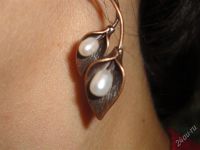 Лот: 1548730. Фото: 3. Серьги ручной сборки "Бронзовая... Красноярск