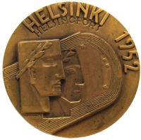 Лот: 19587861. Фото: 2. Финляндия 1951 Медаль летняя Олимпиада... Значки, медали, жетоны