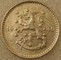 Лот: 8138537. Фото: 2. 1 марка 1940 Финляндия. Монеты