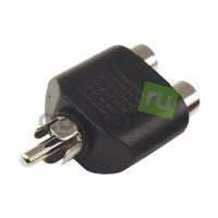 Лот: 19833730. Фото: 2. Переходник RCA штекер - RCA двойное... Радиодетали  (электронные компоненты)