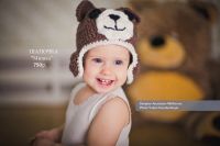 Лот: 4838868. Фото: 2. Вязаный набор "Мишка": шапочка... Одежда и аксессуары