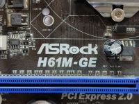 Лот: 24667205. Фото: 2. Мат. плата ASRock H61M-GE/LGA1155... Комплектующие