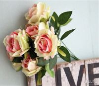 Лот: 10381627. Фото: 3. Букет искусственных роз. Цвет... Сувениры, подарки