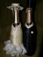 Лот: 9348948. Фото: 3. Свадебный декор на бутылки шампанского... Сувениры, подарки
