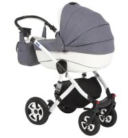 Лот: 10293667. Фото: 3. Коляска 2 в 1 Adamex Gloria (белая... Дети растут