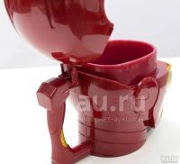 Лот: 1496765. Фото: 2. Кружка Железный человек с крышкой... Посуда, кухонная утварь