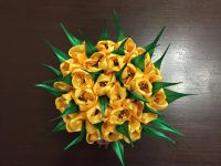 Лот: 6793234. Фото: 2. Композиция из атласных лент "Корзина... Ручная работа