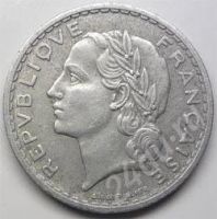 Лот: 202945. Фото: 2. Франция. 5 франк 1949г. Большая... Монеты