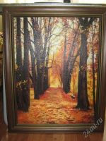 Лот: 1812256. Фото: 2. Картина "Прогулка в парке". Живопись, скульптура, фото