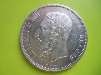 Лот: 3578487. Фото: 2. 5 франков 1869 г. Бельгия,серебро... Монеты