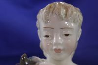 Лот: 22993057. Фото: 7. Раритет Девочка с кошкой фарфоровая...