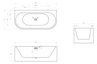 Лот: 24894327. Фото: 5. Ванна пристенная Hoff AB9310
