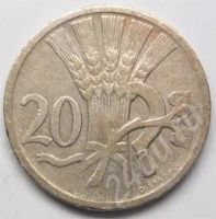 Лот: 217223. Фото: 2. Чехословакия. 20 геллер 1921г... Монеты