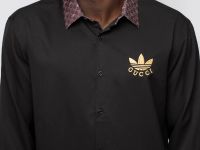 Лот: 21377913. Фото: 2. Рубашка Gucci x Adidas. Мужская одежда