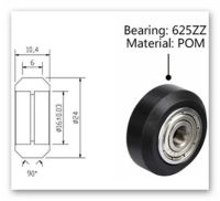 Лот: 16638904. Фото: 5. Ролик POM 24мм с подшипником 625ZZ...