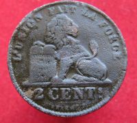 Лот: 12888807. Фото: 2. Бельгия 2 сантима, 1909г. Надпись... Монеты
