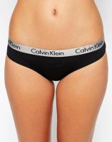 Лот: 6529648. Фото: 2. Трусы стринги Calvin Klein Черные. Женская одежда