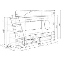 Лот: 3437354. Фото: 2. Детская кровать двухъярусная Л-10... Детская мебель