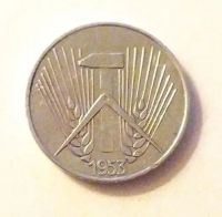 Лот: 23230065. Фото: 2. Германия (ГДР) 1 пфеннинг 1953... Монеты