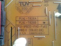 Лот: 19134601. Фото: 2. БП PLHL-T826B, TV Philips 32PFL8404H... Запчасти для бытовой техники
