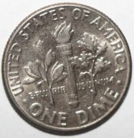 Лот: 11602142. Фото: 2. 1 дайм (10 центов) 1977 год. США... Монеты