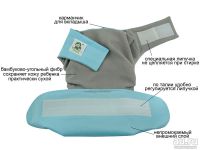 Лот: 13250738. Фото: 3. Новый многоразовый подгузник CoolaBaby. Дети растут