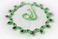 Лот: 5442315. Фото: 2. Ожерелье "Изумруд". Фриволите... Ювелирные изделия, бижутерия, часы