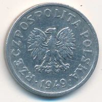 Лот: 8868924. Фото: 2. 20 грошей 1949 года Польша. Монеты